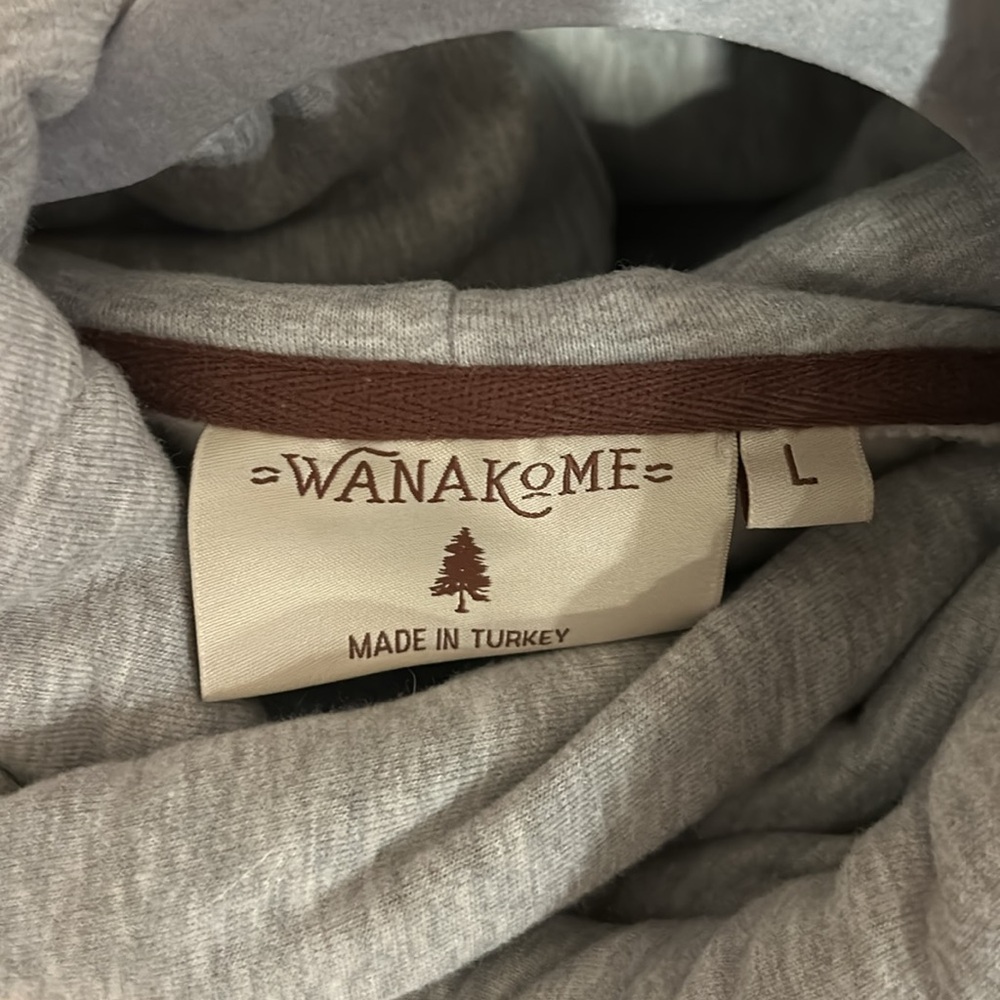 Wanakome blue/grey hoodie Large NWOT - Picture 3 of 3